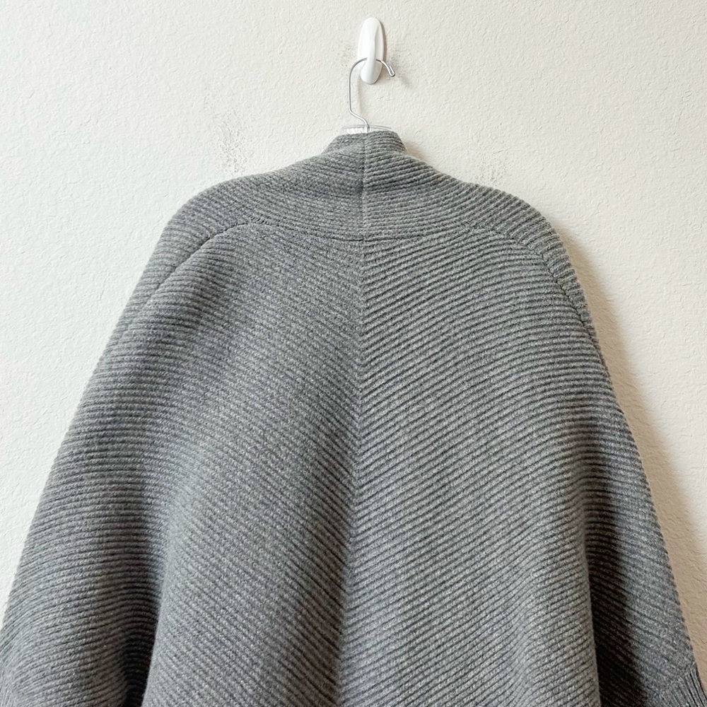 Madewell Heather Gray Women's 100% Merino Wool Sculptor Open Cardigan Sz M/L - Picture 14 of 15